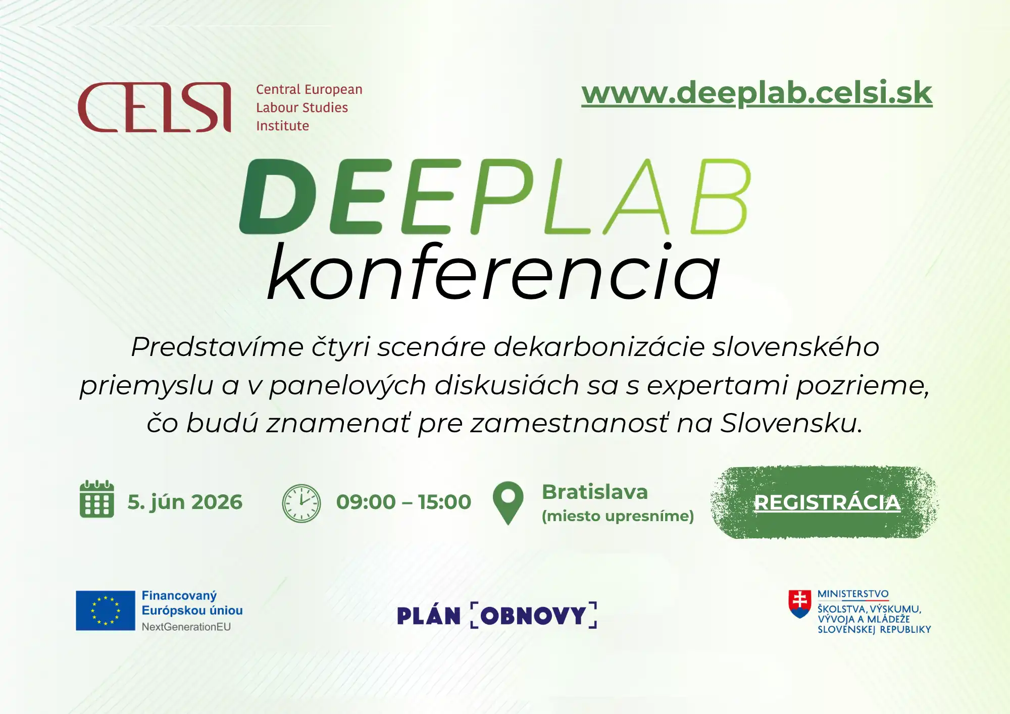DEEPLAB Conference: Decarbonisation of Slovak Industry and the Labour Market