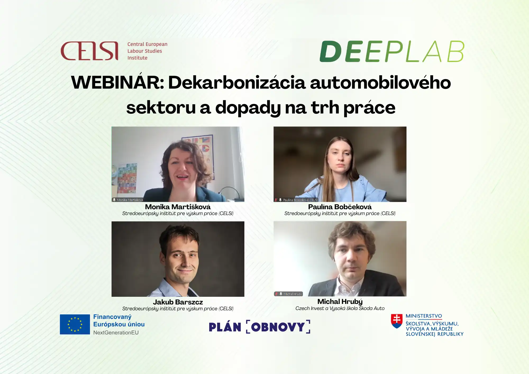 DEEPLAB Webinar 2 – The Automotive Sector, Decarbonisation, and Employment